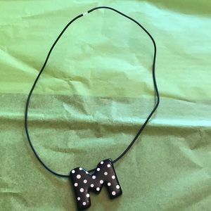 ❄️SNOW DAY SALE❄️ Black & White Dot “M” necklace